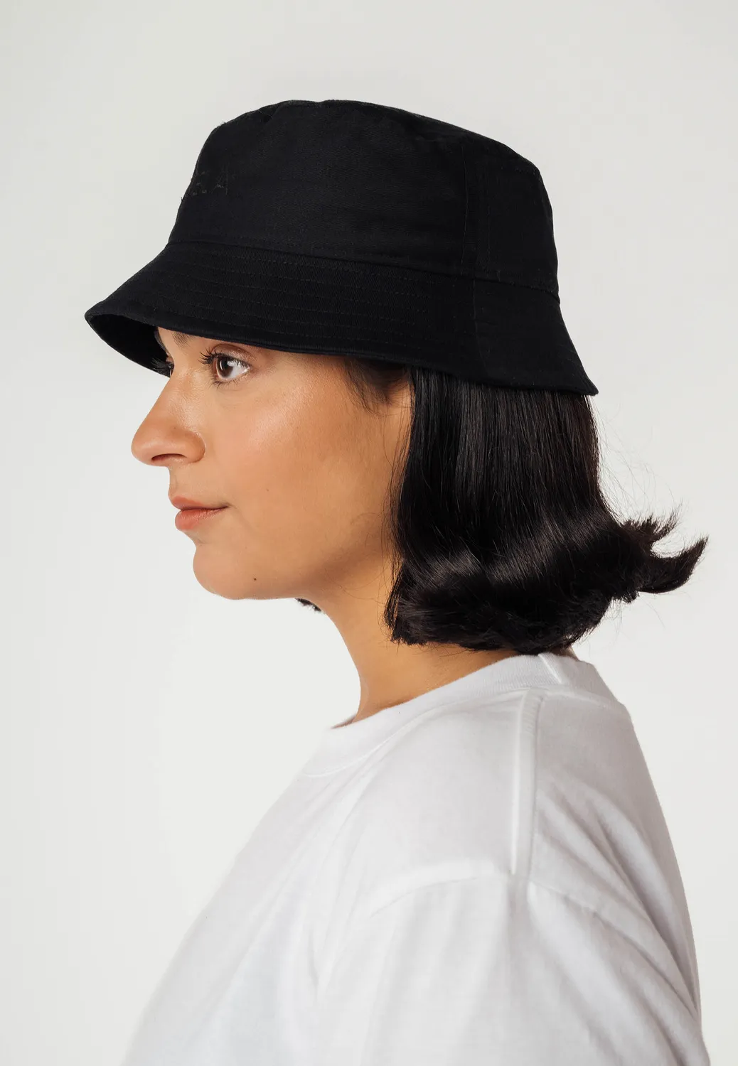 MELA AFTAB Bucket Hat schwarz Twill Bio