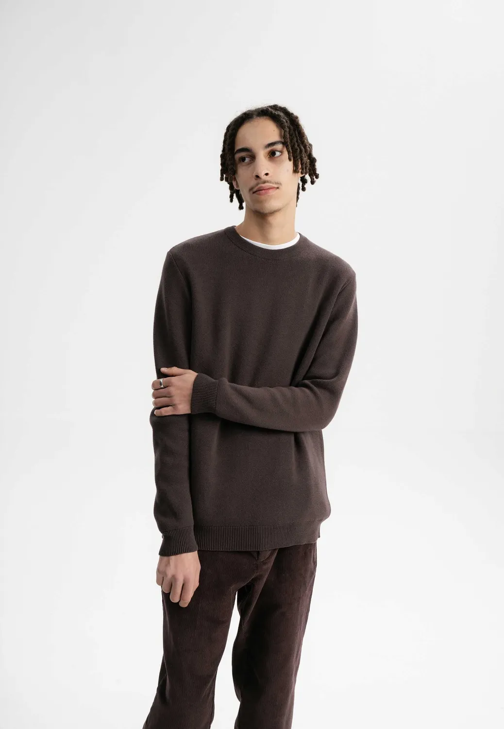 MELA MANAV Jacquard Strickpullover navy Größe M Baumwolle