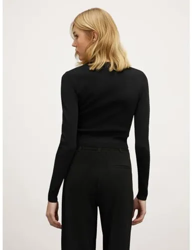 Motivi Kurzer Pullover mit Knöpfe-Motiv Pullover Viskose