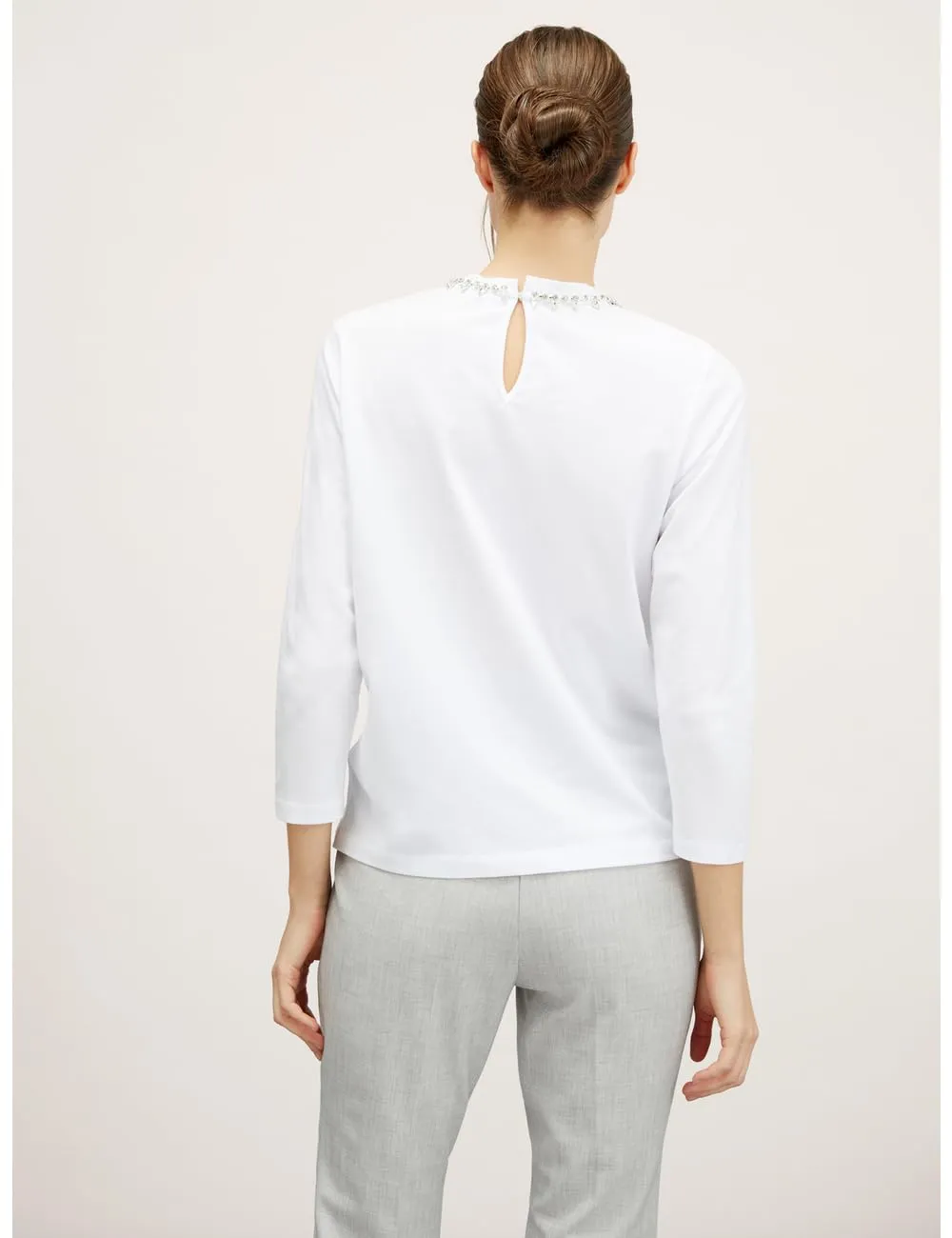Motivi T-Shirt Crystal-Steine Shirt mit 3/4-Arm