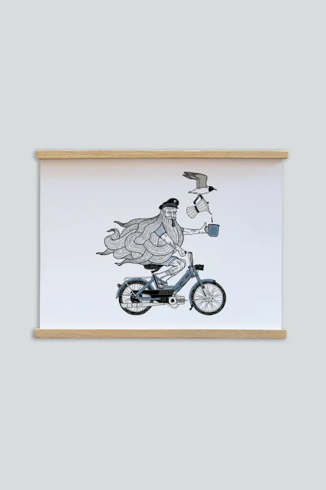 LAKOR Coffee On The Go Poster Weiß Onesize Humor