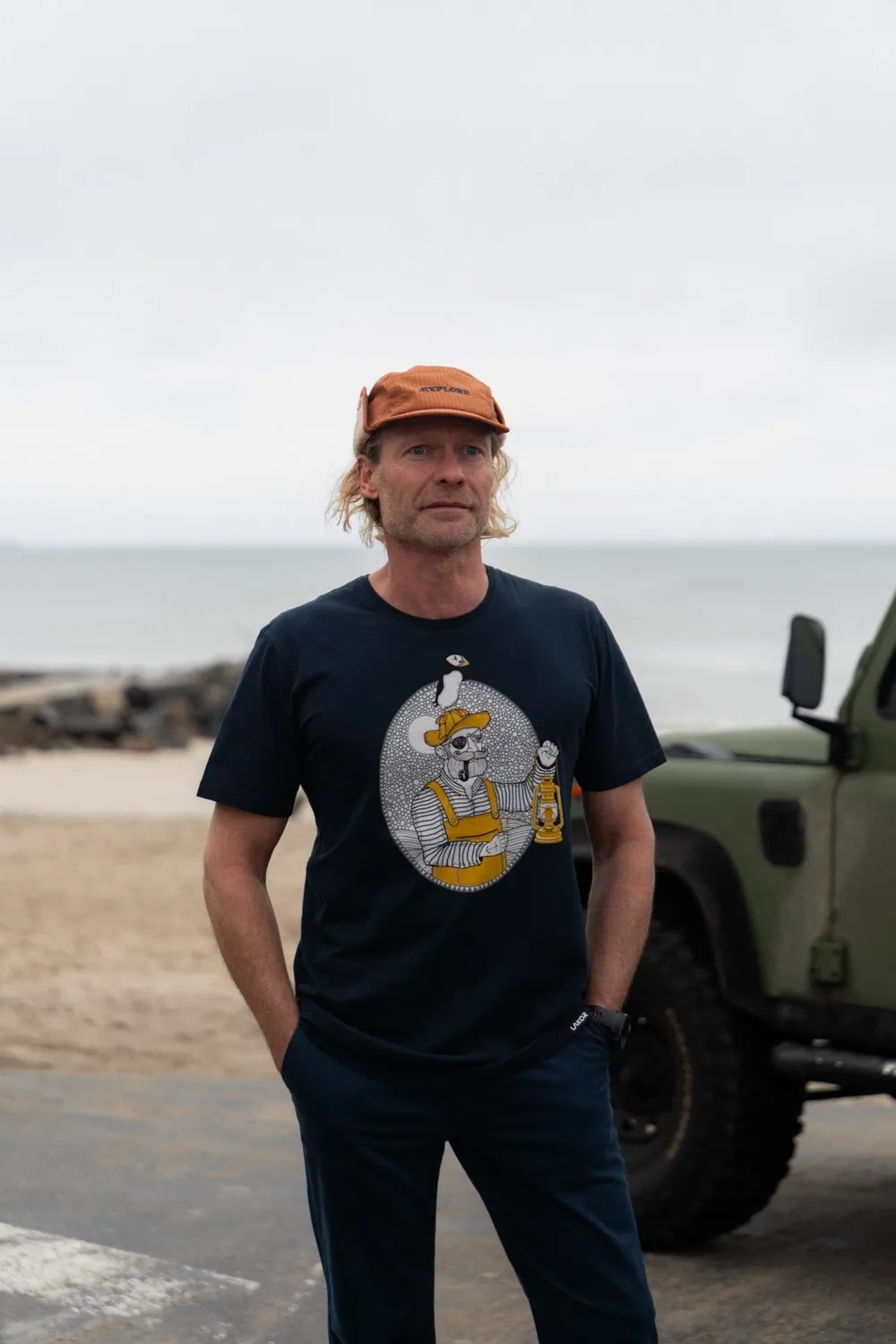 LAKOR Light the Way T-Shirt Blueberry Bio-Baumwolle