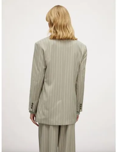 Motivi Oversize-Blazer Nadelstreifen Einreiher garngefärbt