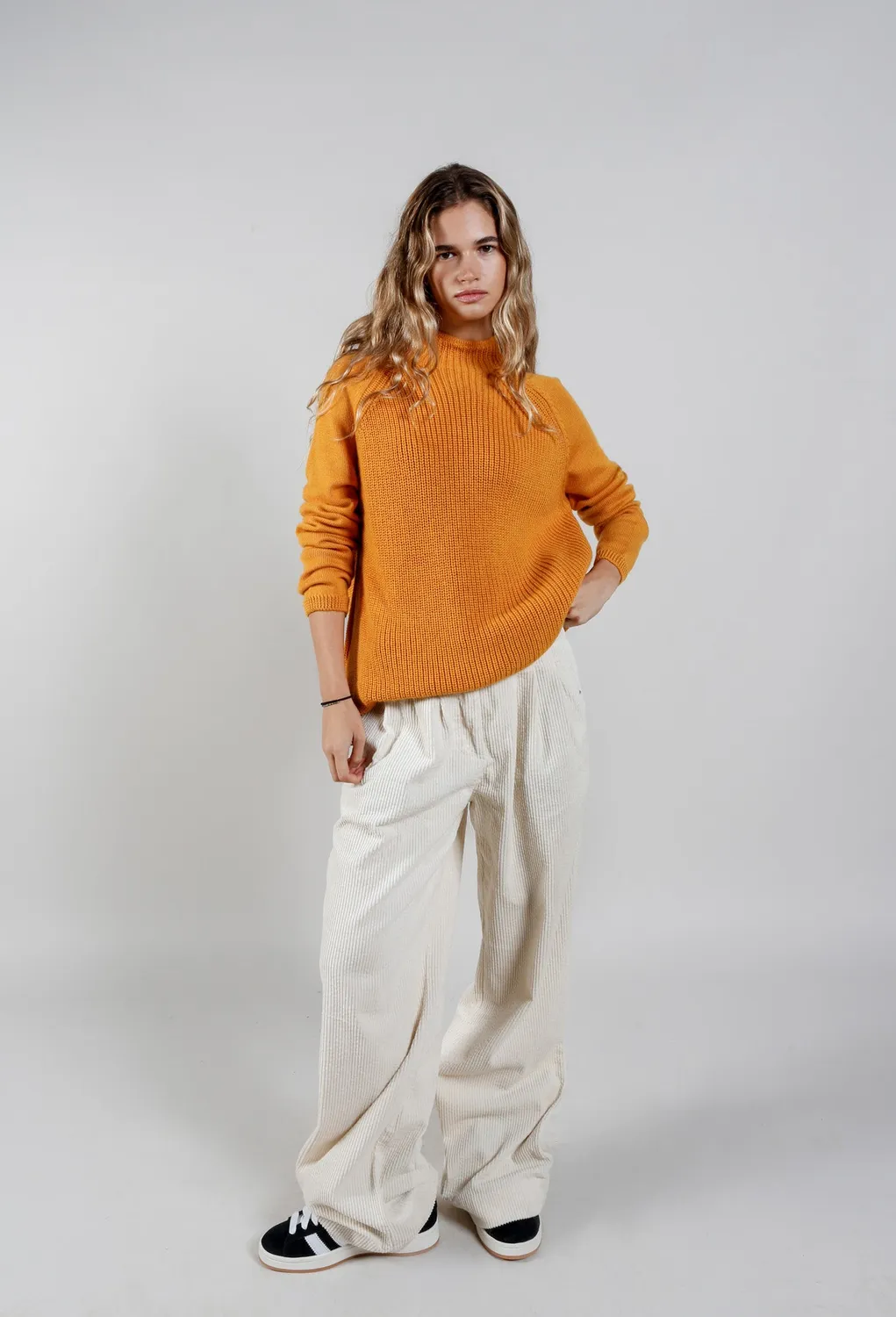 KOMODO KATTY Merino Pullover Senf Feinstrick