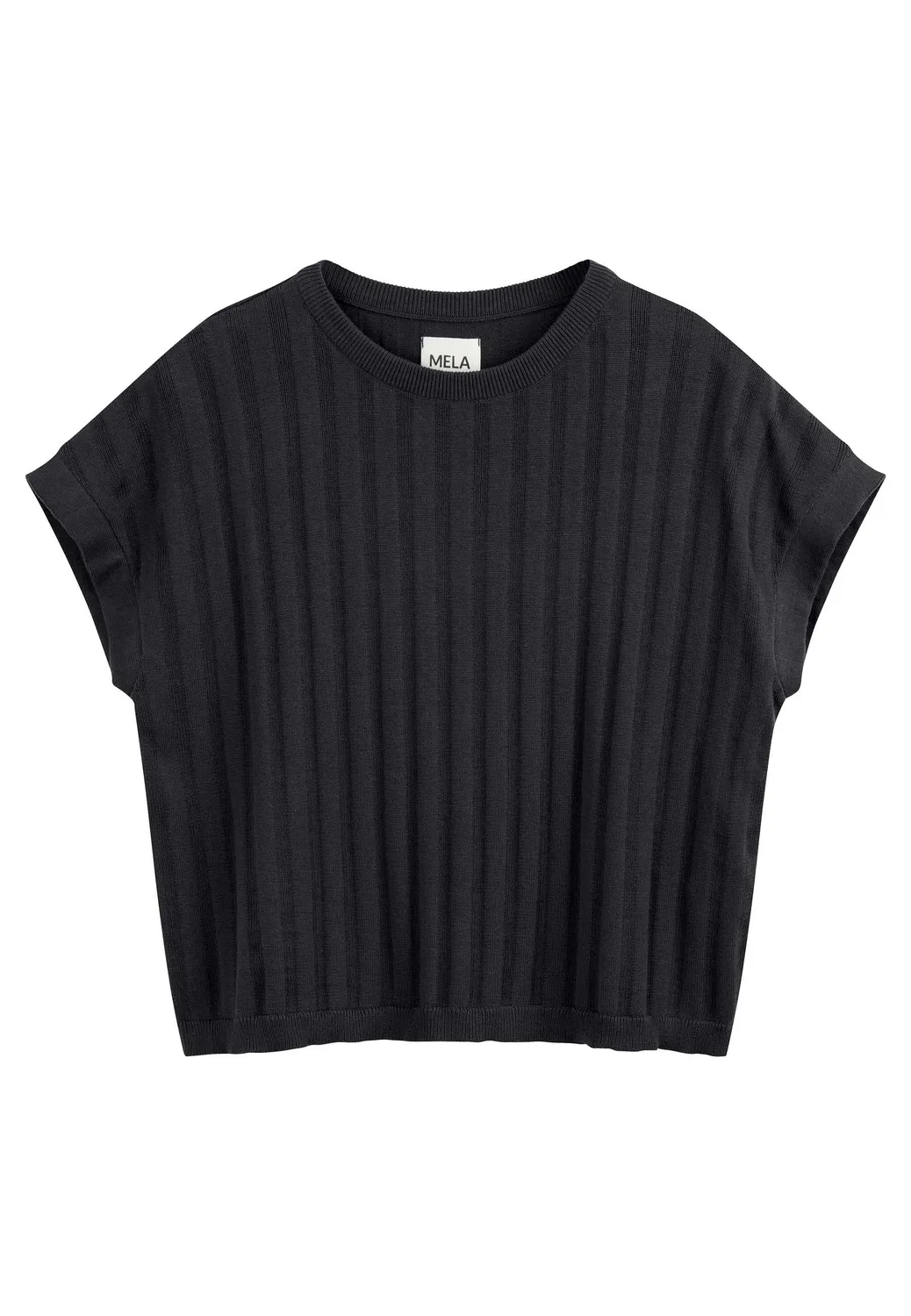 MELA BHARI Strick T-Shirt tiefsee aus Bio-Baumwolle