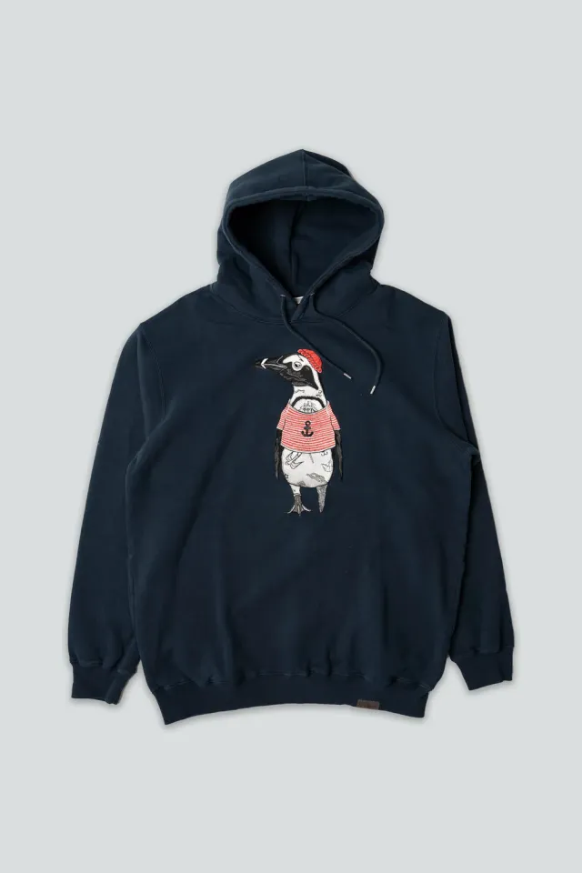 LAKOR African Penguin Hoodie Blueberry Bio