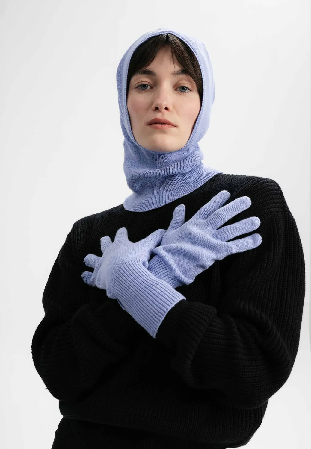 MELA CHARVI + RISHI Set Balaklava Handschuhe Bio-Baumwolle