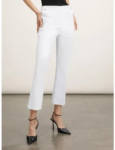 Motivi Kick-Flare-Hose mit Knopfmotiv Damen aus Baumwolle