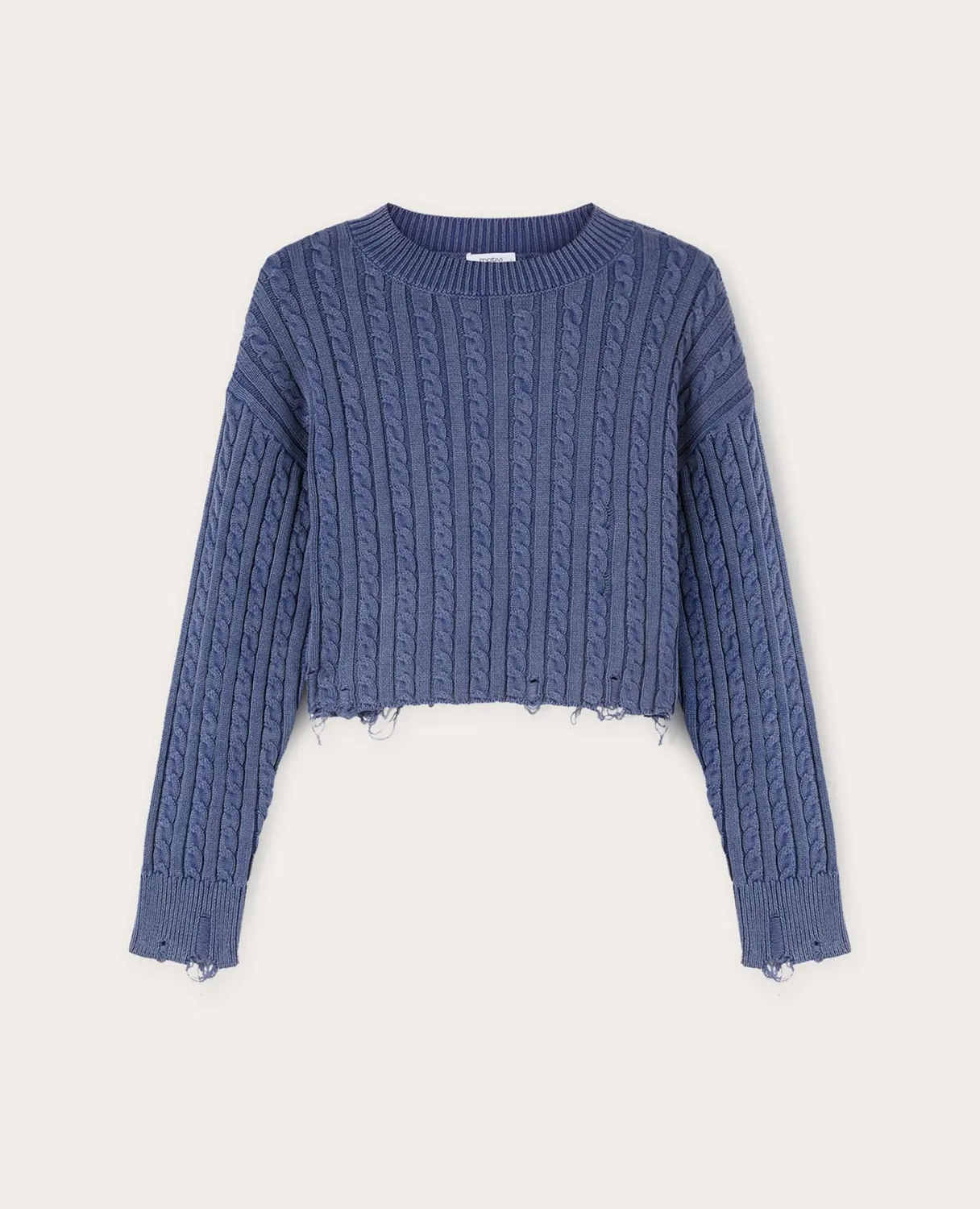 Motivi Zopfpullover Aged-Optik Pullover L aus Baumwolle