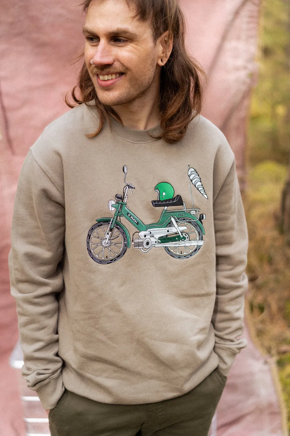 LAKOR Forest Maxi Crewneck Sweatshirt Fallen Rock Bio-Baumwolle