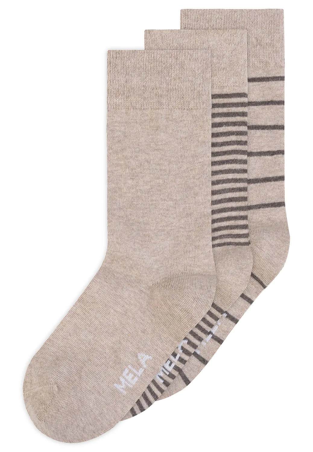 MELA Basic Socken 3 Paare weiß 39-42 Bio-Baumwolle