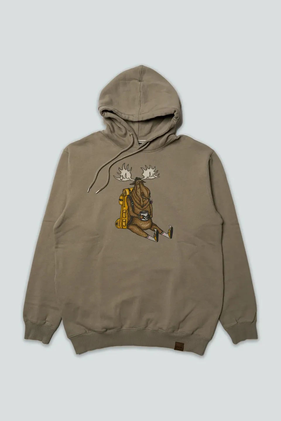 LAKOR Snooze Moose Hoodie Fallen Rock Bio-Baumwolle Elch-Print