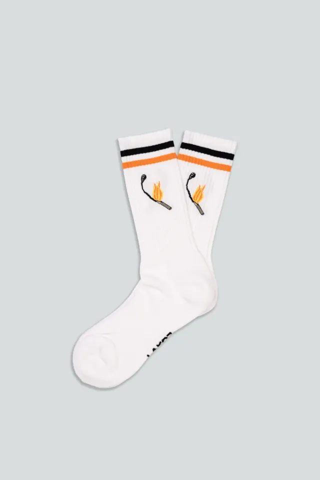 LAKOR Save a Sailor Socken Weiß Bio-Baumwolle