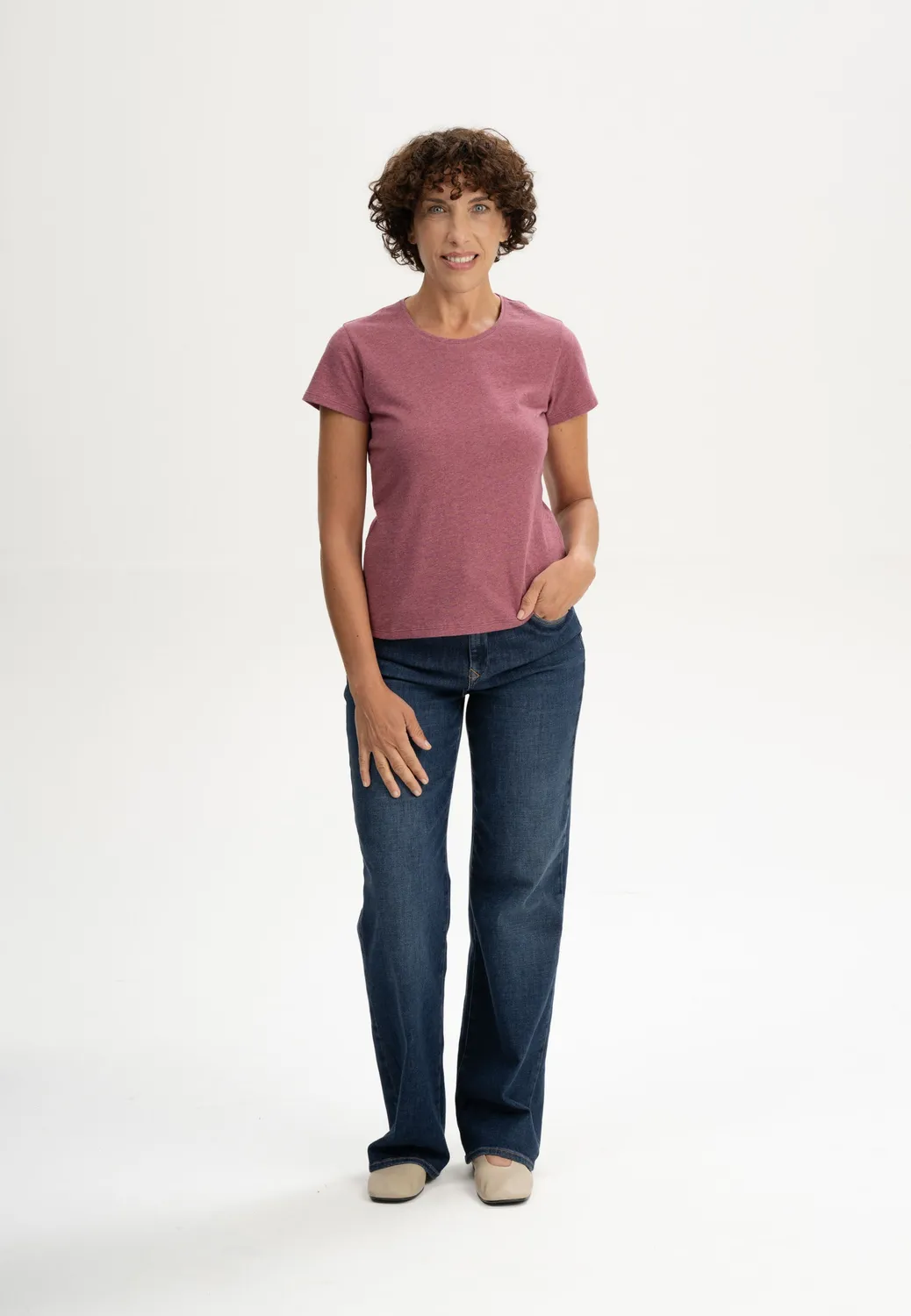 MELA LANISHA T-Shirt weiß Bio-Baumwolle tailliert