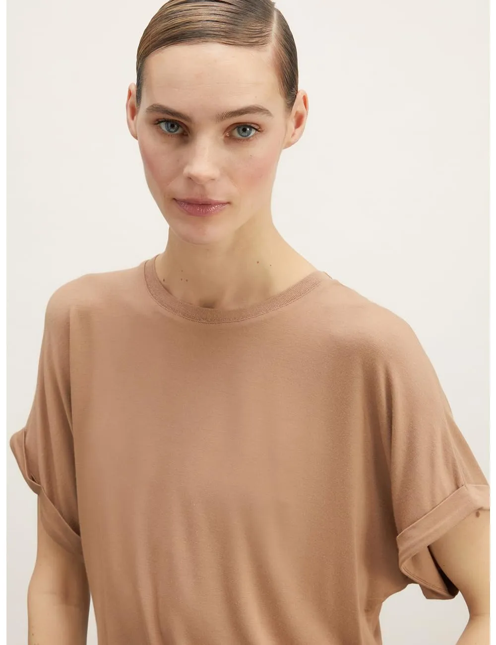 Motivi Oversize T-Shirt mit Lurex-Ausschnitt