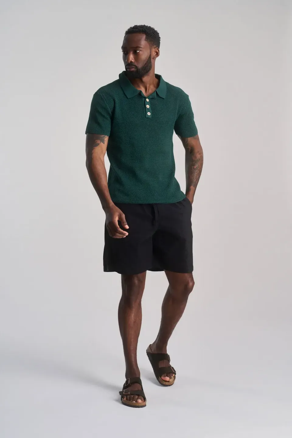 Komodo Jerry Shorts Schwarz Leinen-Baumwolle