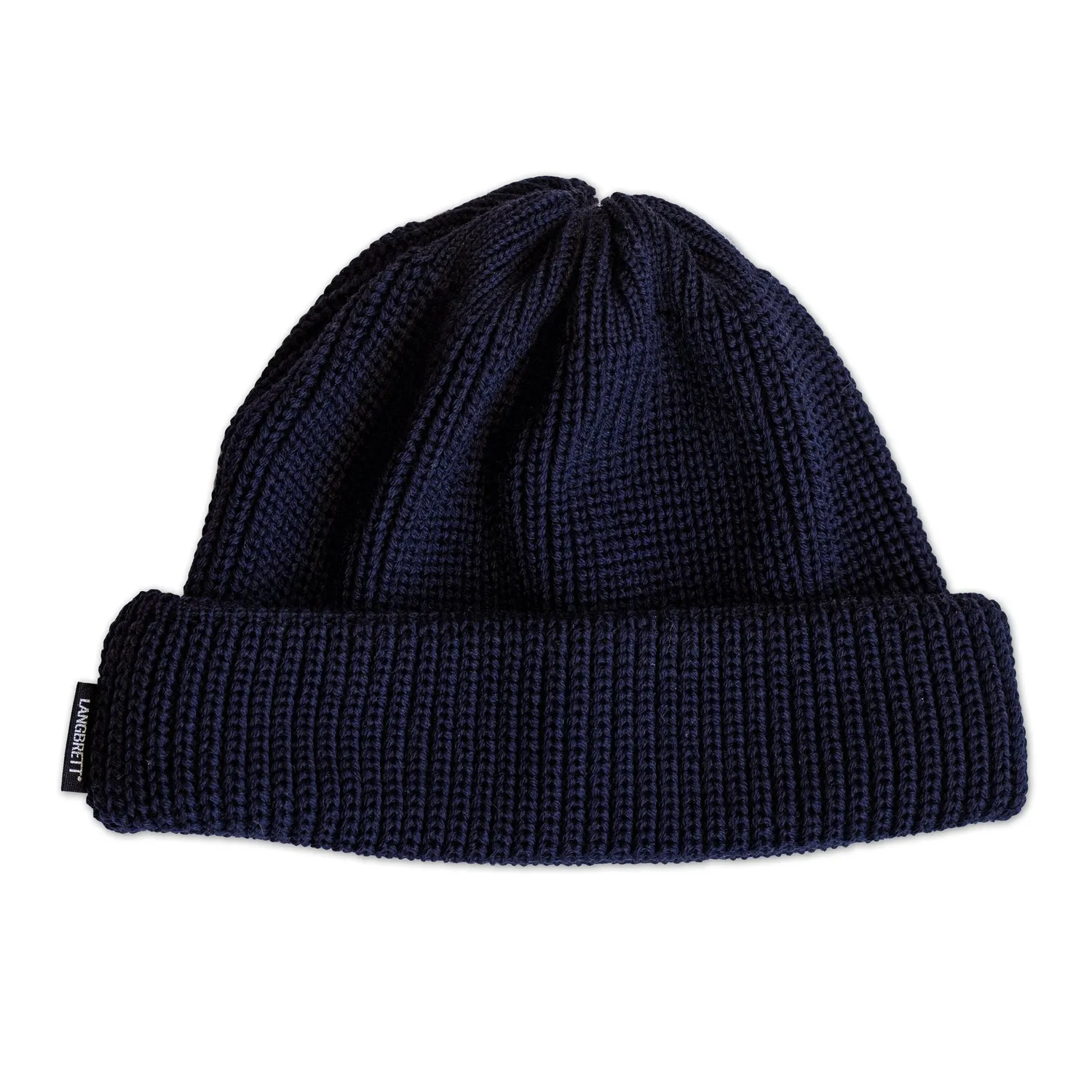 Langbrett Matrosen Beanie Bio-Merinowolle schwarz warm