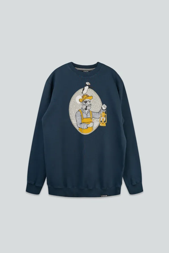 LAKOR Light The Way Sweatshirt Blau Bio-Baumwolle