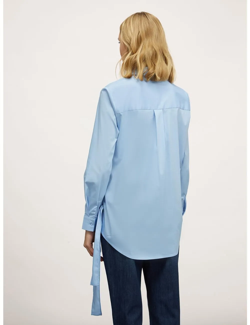Motivi Oversize-Hemd hellblau Flechtwerk 46