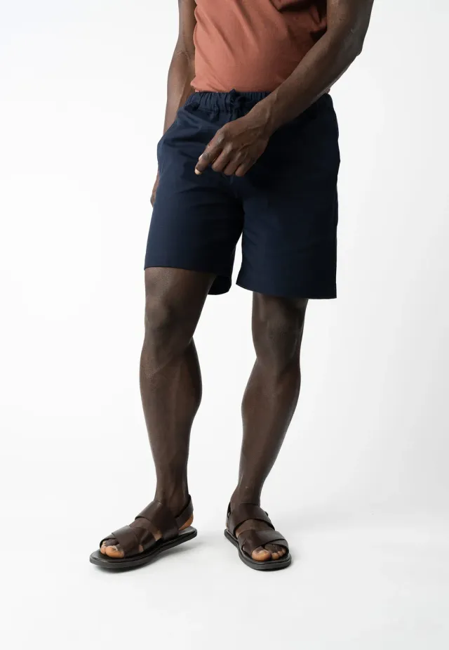 MELA Bangoura Ripstop Shorts navy Baumwolle
