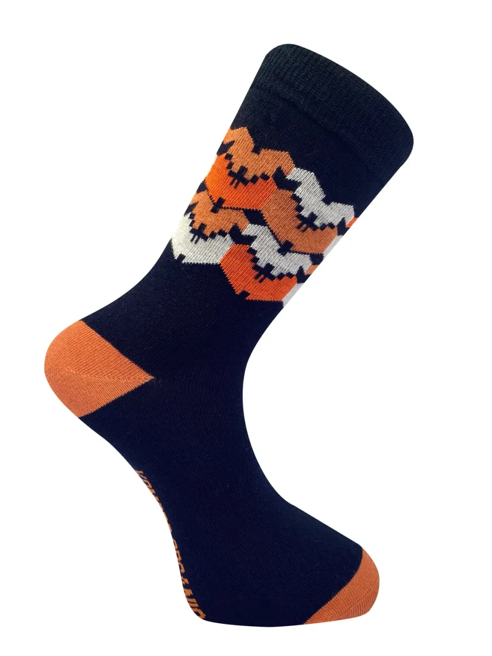 Komodo Dhaka Socken Schwarz aus Bio-Baumwolle