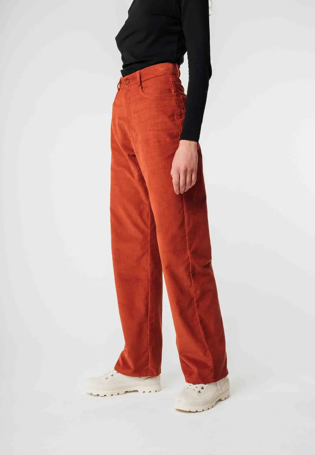 MELA OORJA Cord Hose hoher Bund weites Bein