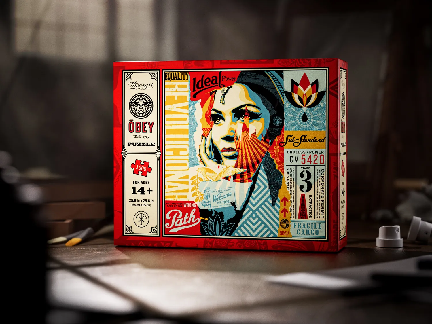 Obey Jigsaw Puzzle 1000 Teile bunt signierte Box