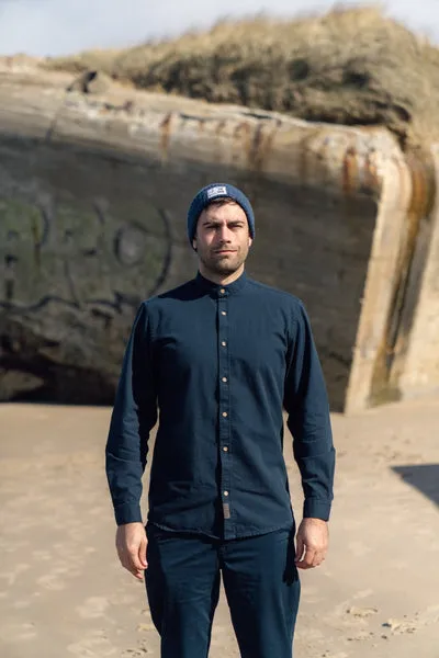 LAKOR Plain Dal Shirt Hemd Blueberry Baumwolle