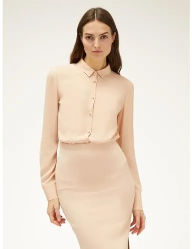 Motivi Limited Edition Body-Hemdbluse Rosa 44 Crepe