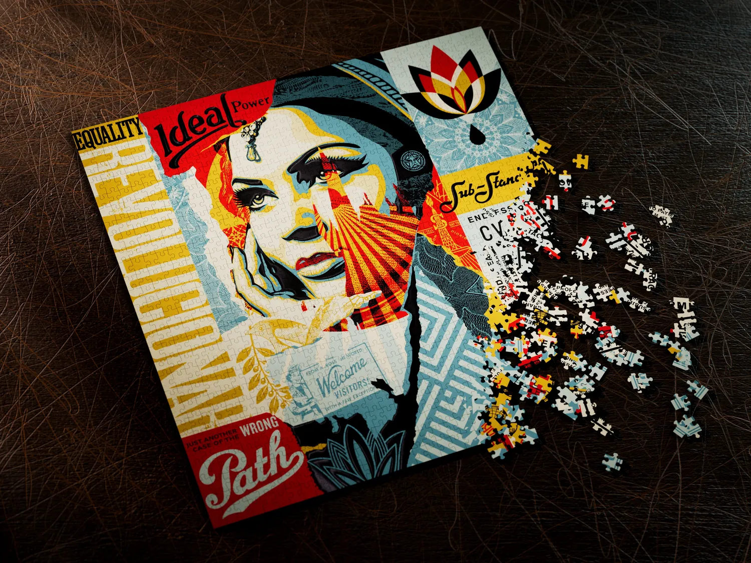 Obey Jigsaw Puzzle 1000 Teile bunt signierte Box