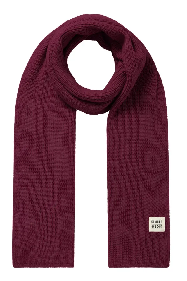 Komodo London Schal Weinrot Bio-Baumwolle 165 cm
