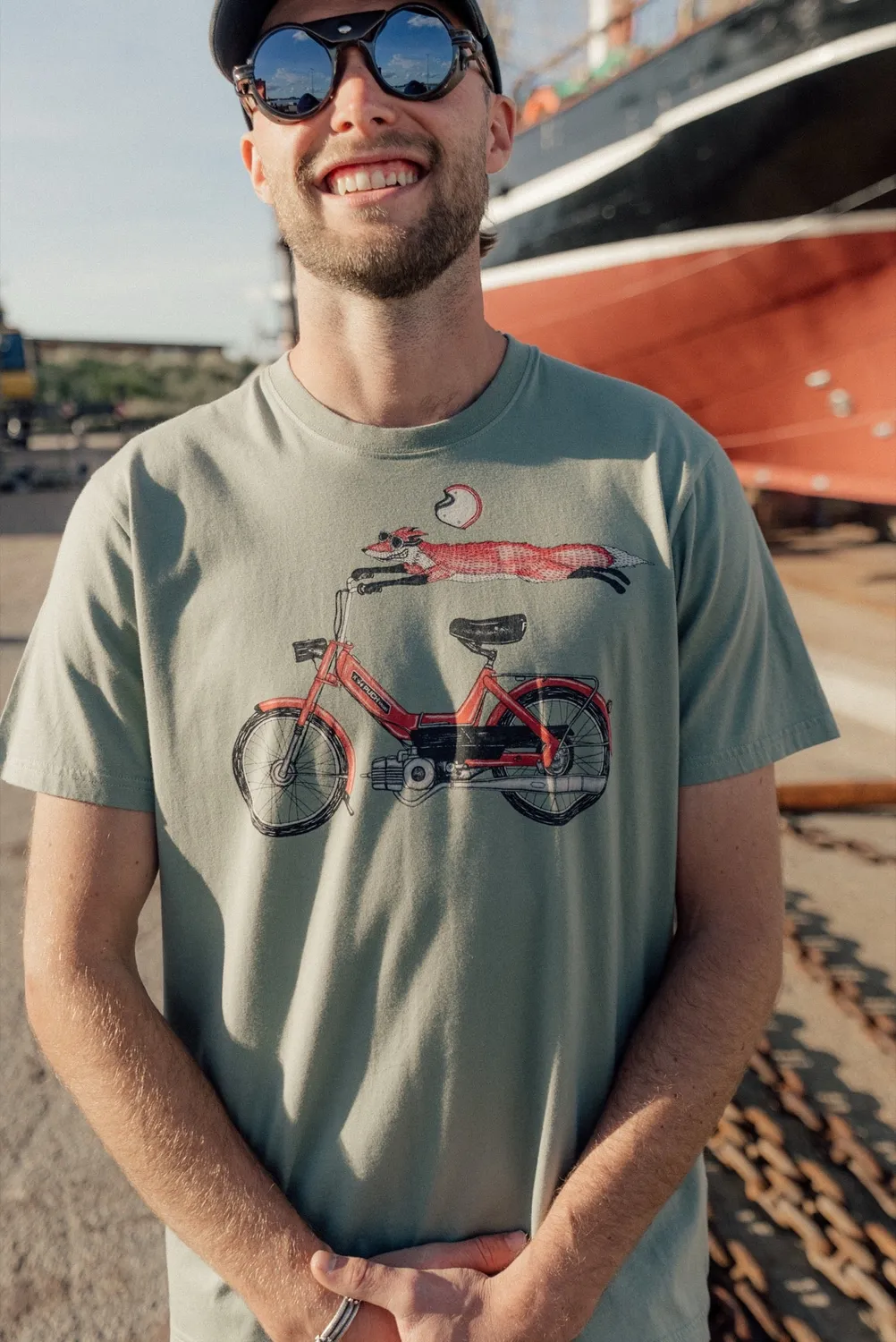 LAKOR Foxtail T-Shirt Sea Spray Bio-Baumwolle