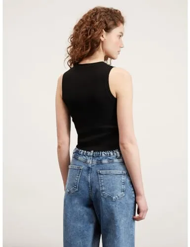 Motivi Spring Summer 24 Top Rippenstrick Rundhals ärmellos