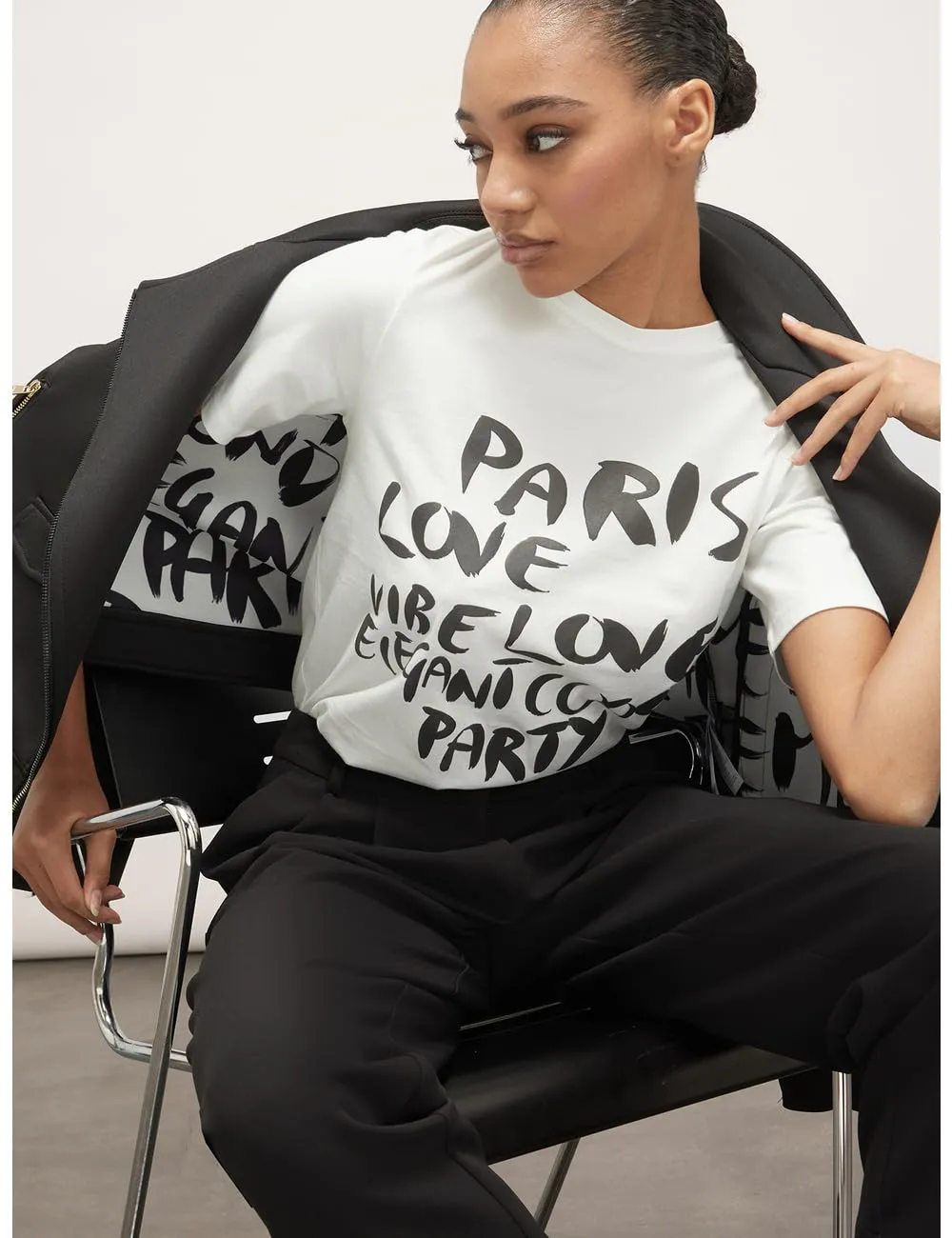 Motivi T-Shirt mit Aufdruck Shirt Baumwolle Boxy