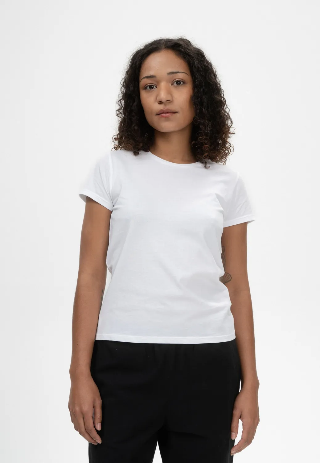 MELA LANISHA T-Shirt weiß Bio-Baumwolle tailliert