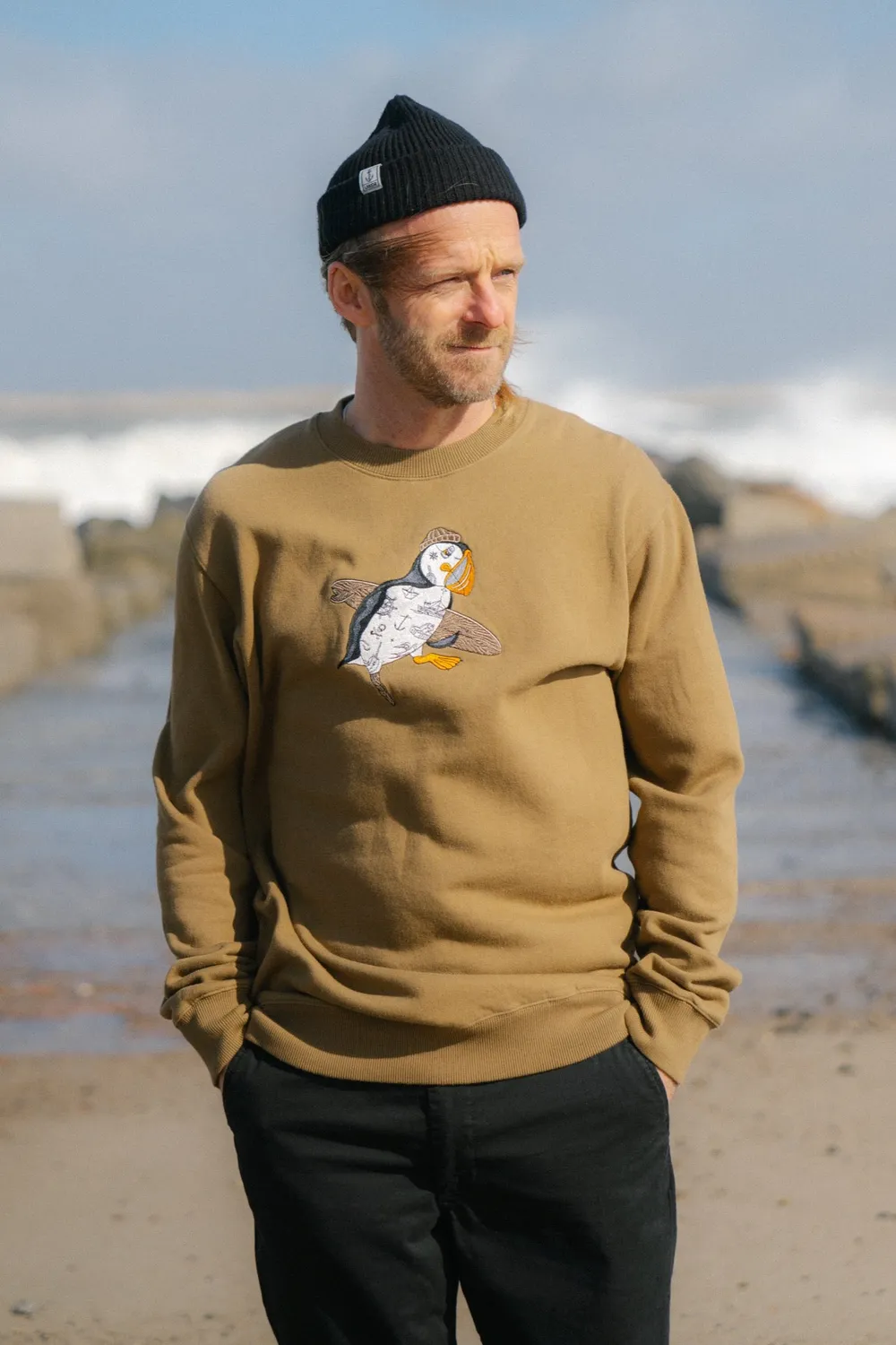 LAKOR Sea Parrot Surf Crewneck Sweatshirt Kangaroo Bio-Baumwolle