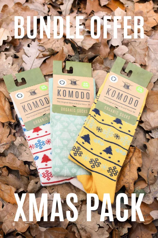 KOMODO XMAS TREES Socken 3er-Pack Bio-Baumwolle