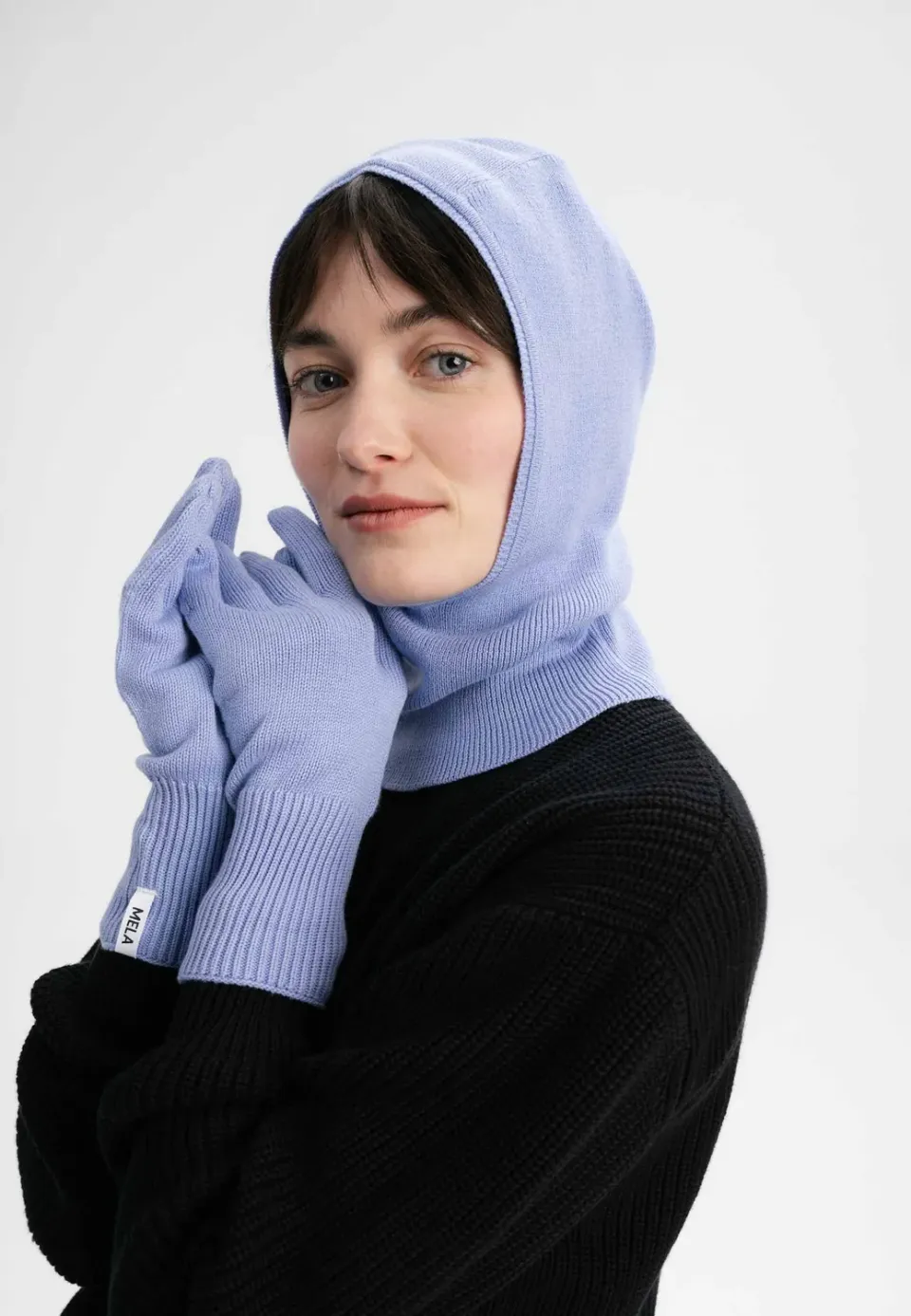 MELA CHARVI + RISHI Set Balaklava Handschuhe Bio-Baumwolle