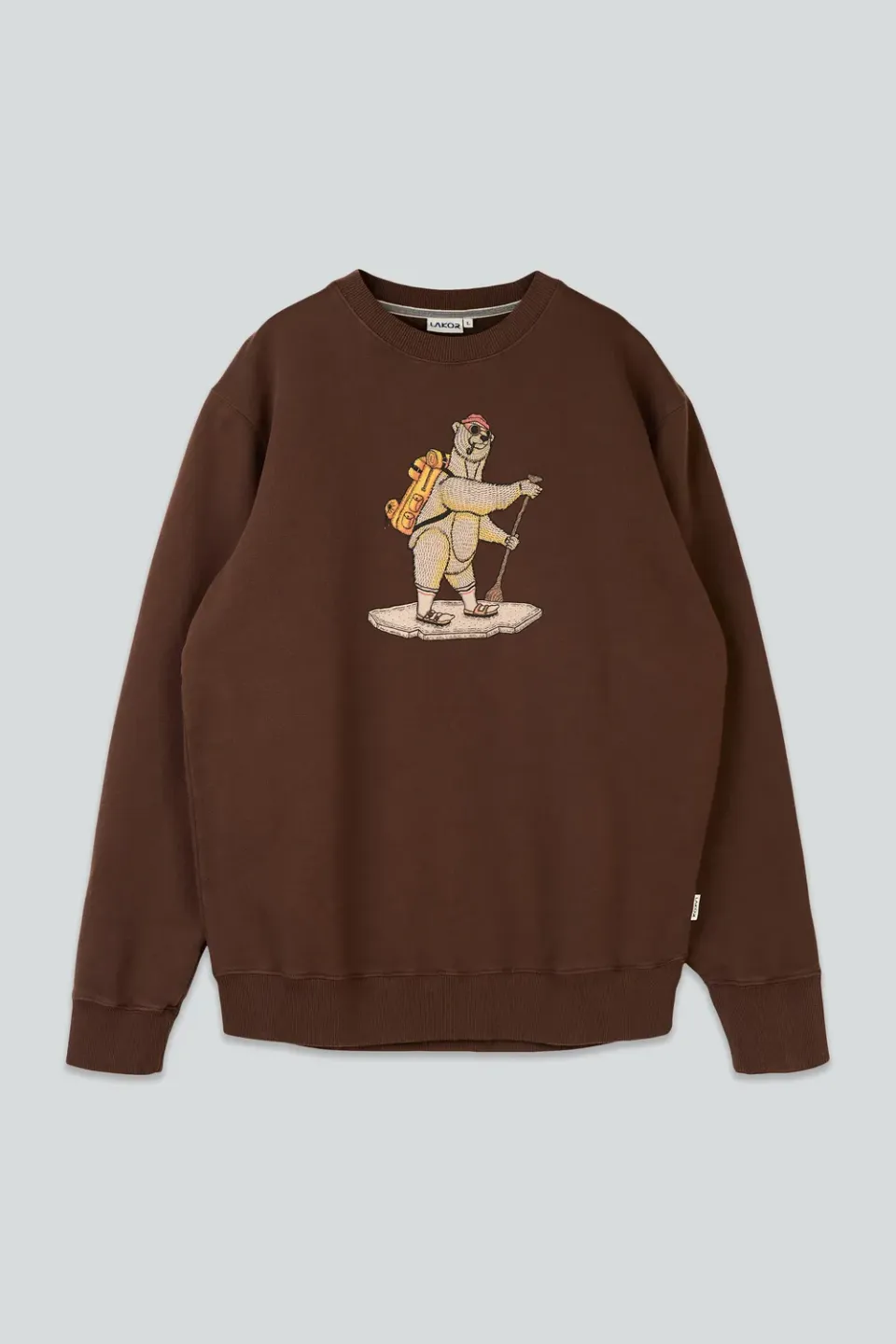 LAKOR WASSUP Crewneck Chicory Coffee Sweatshirt