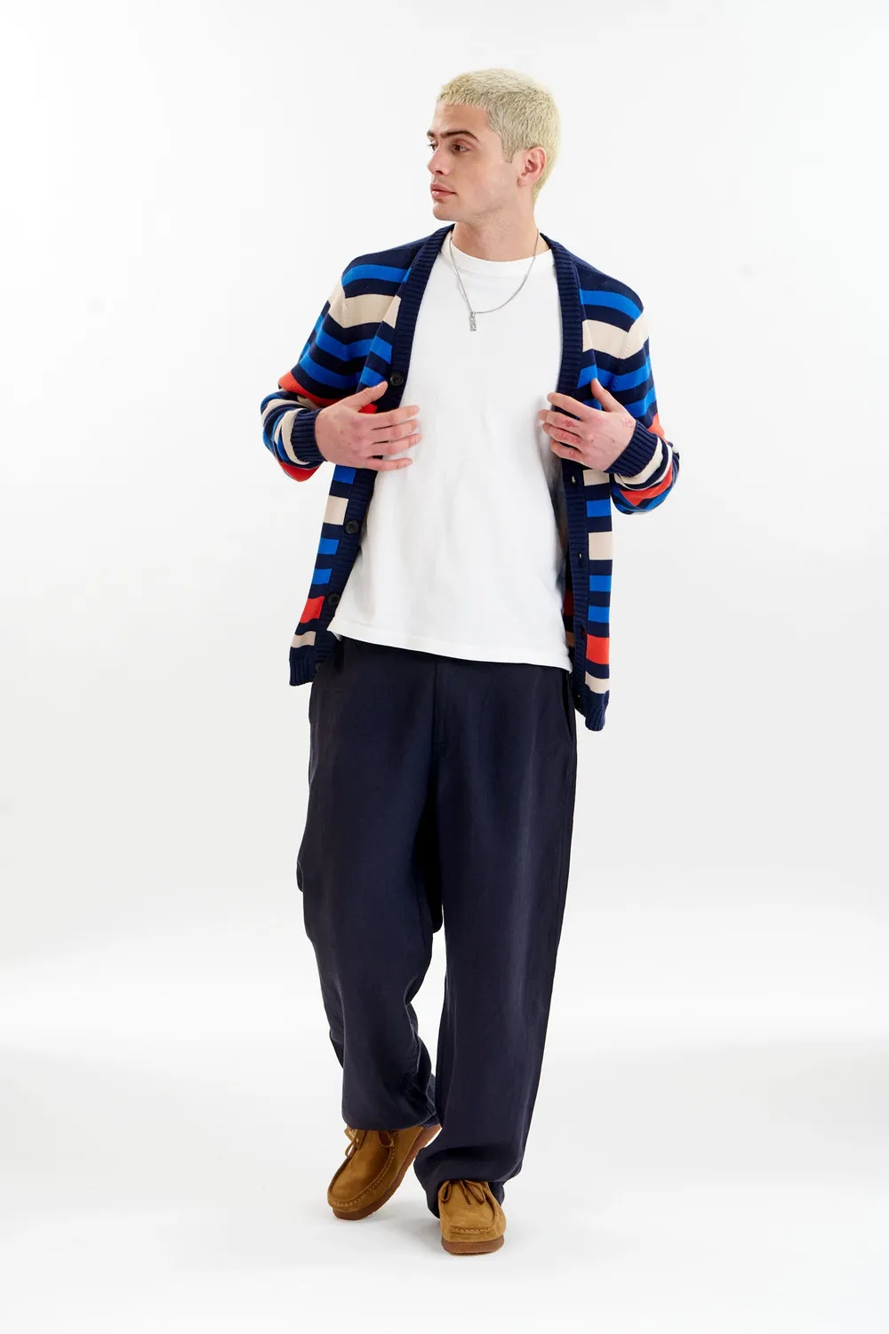 KOMODO MAKULU Hose Navy Tencel-Leinen Herren