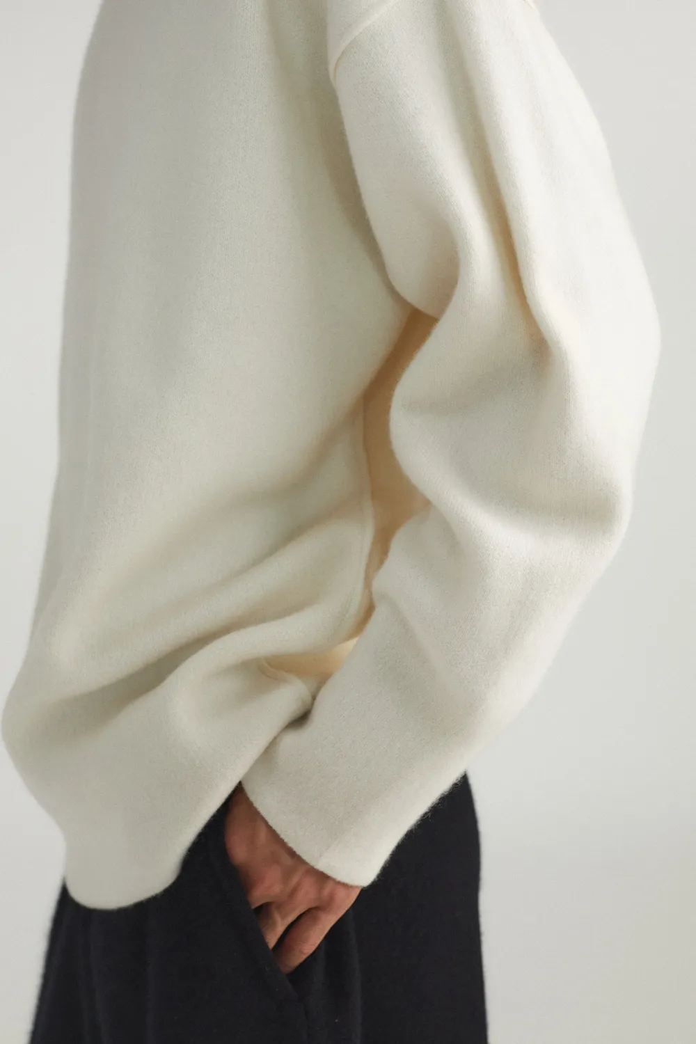 Oyuna Seku Hoodie Ivory reversibel Kaschmir