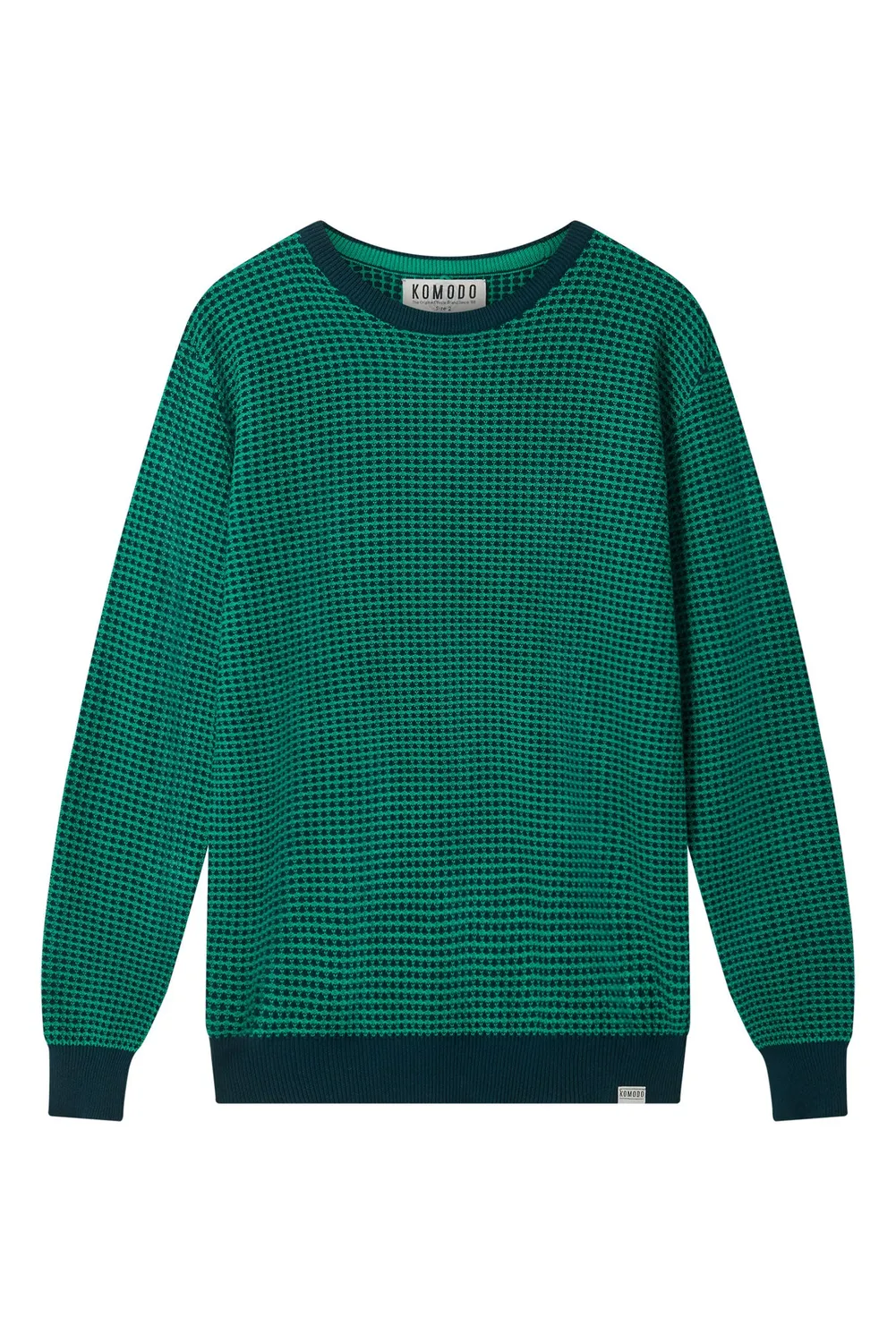 KOMODO HASAN Pullover Teal Bio-Baumwolle Herren