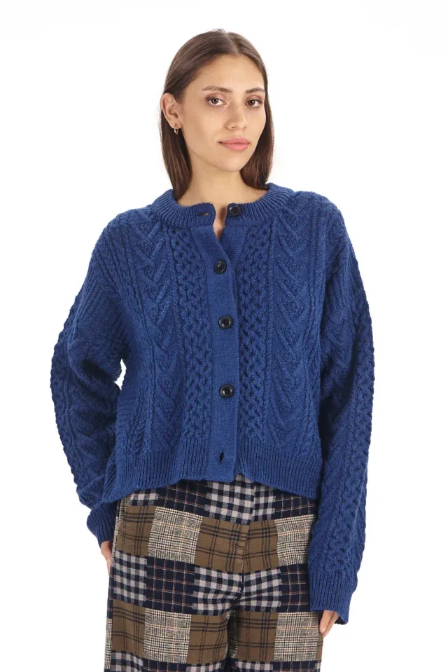 Komodo Charlie Cardigan Lammwolle navy