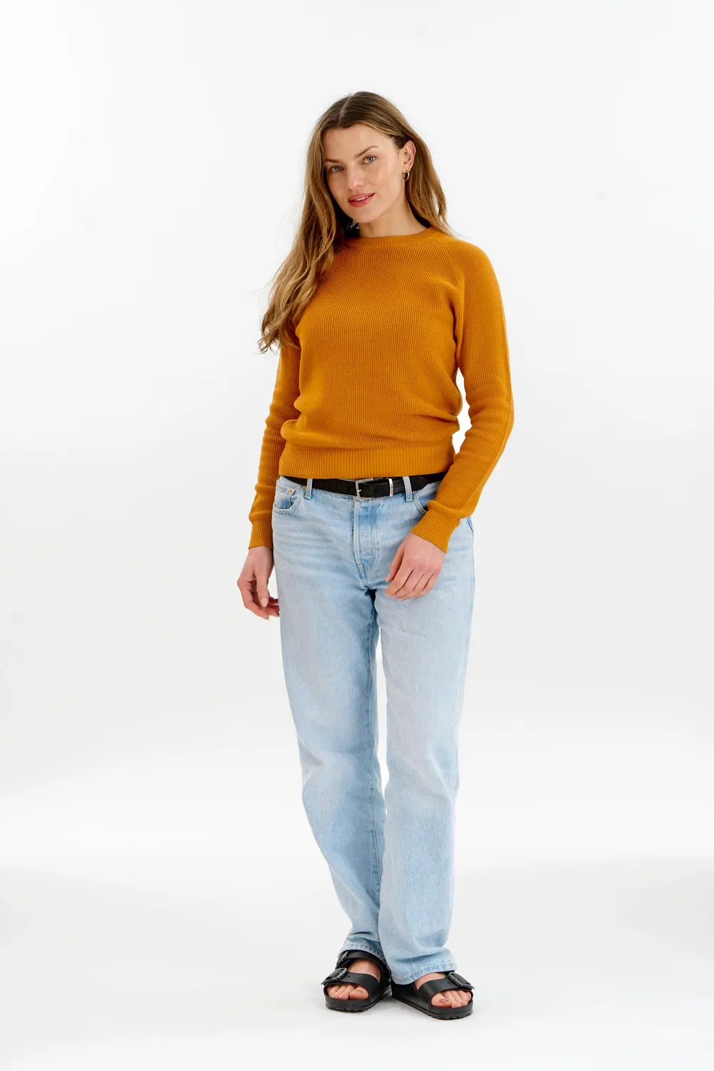 KOMODO FOG Pullover Damen senf Bio-Baumwolle