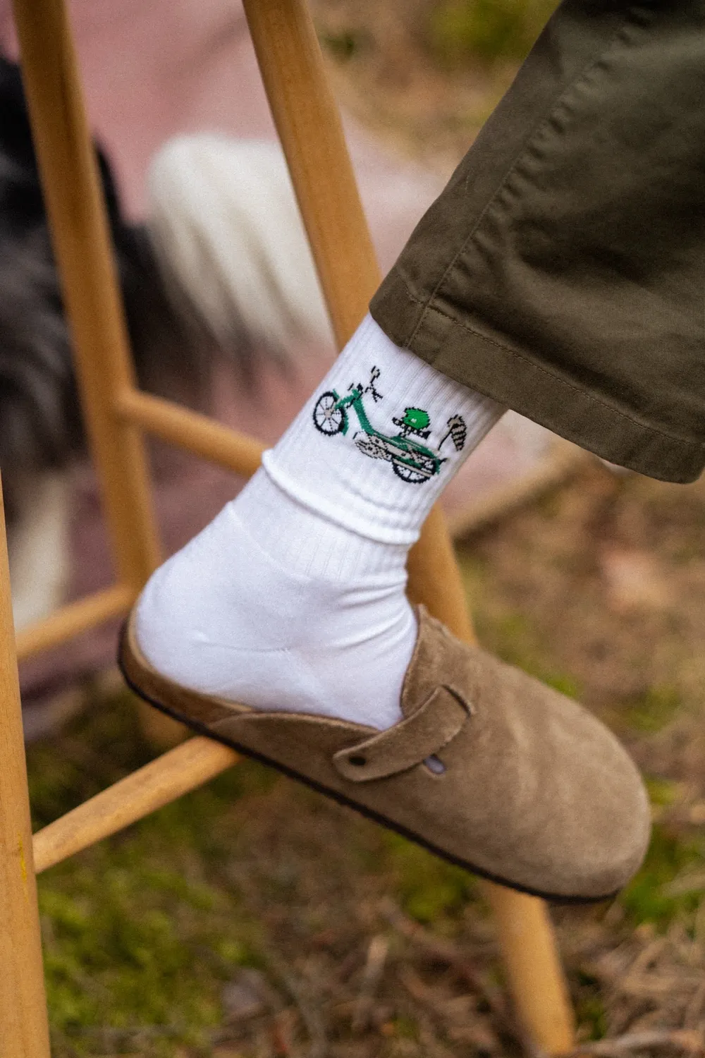 LAKOR Forest Maxi Tennissocken Weiß Bio-Baumwolle