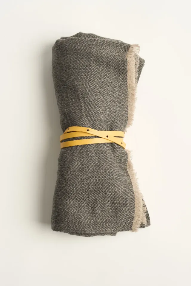 Oyuna Saan Reisedecke Kaschmir Charcoal Taupe