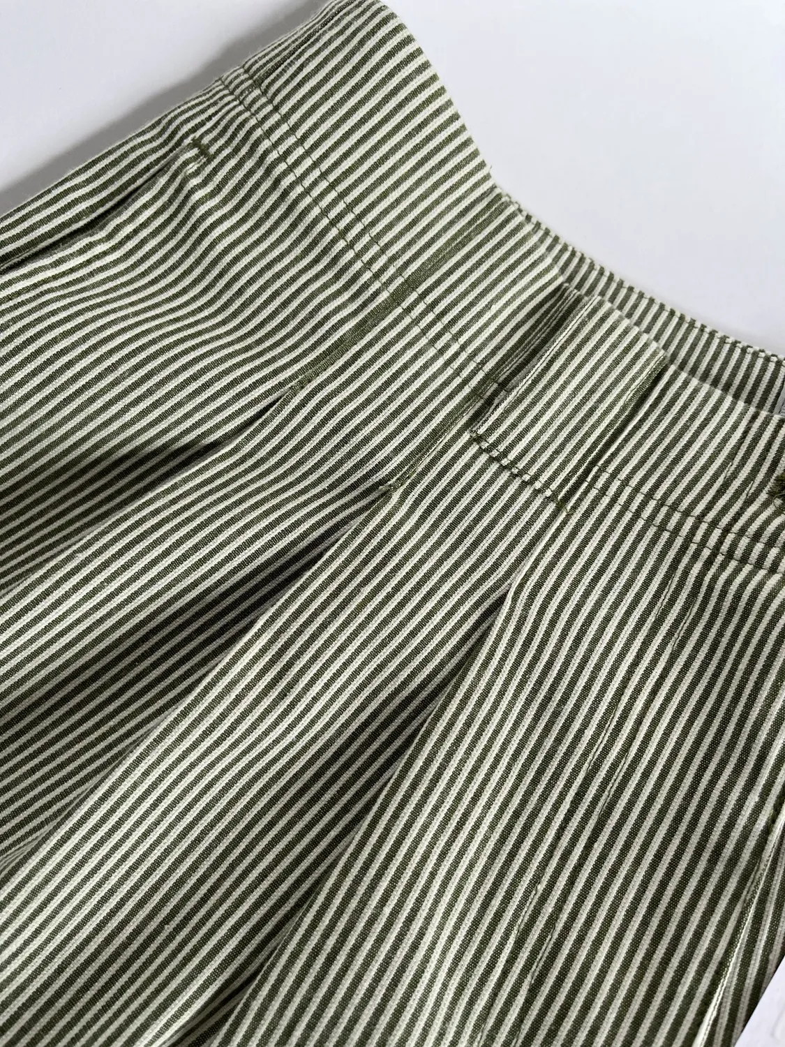 KOMODO LOLA Hose Green Stripe Bio-Baumwolle