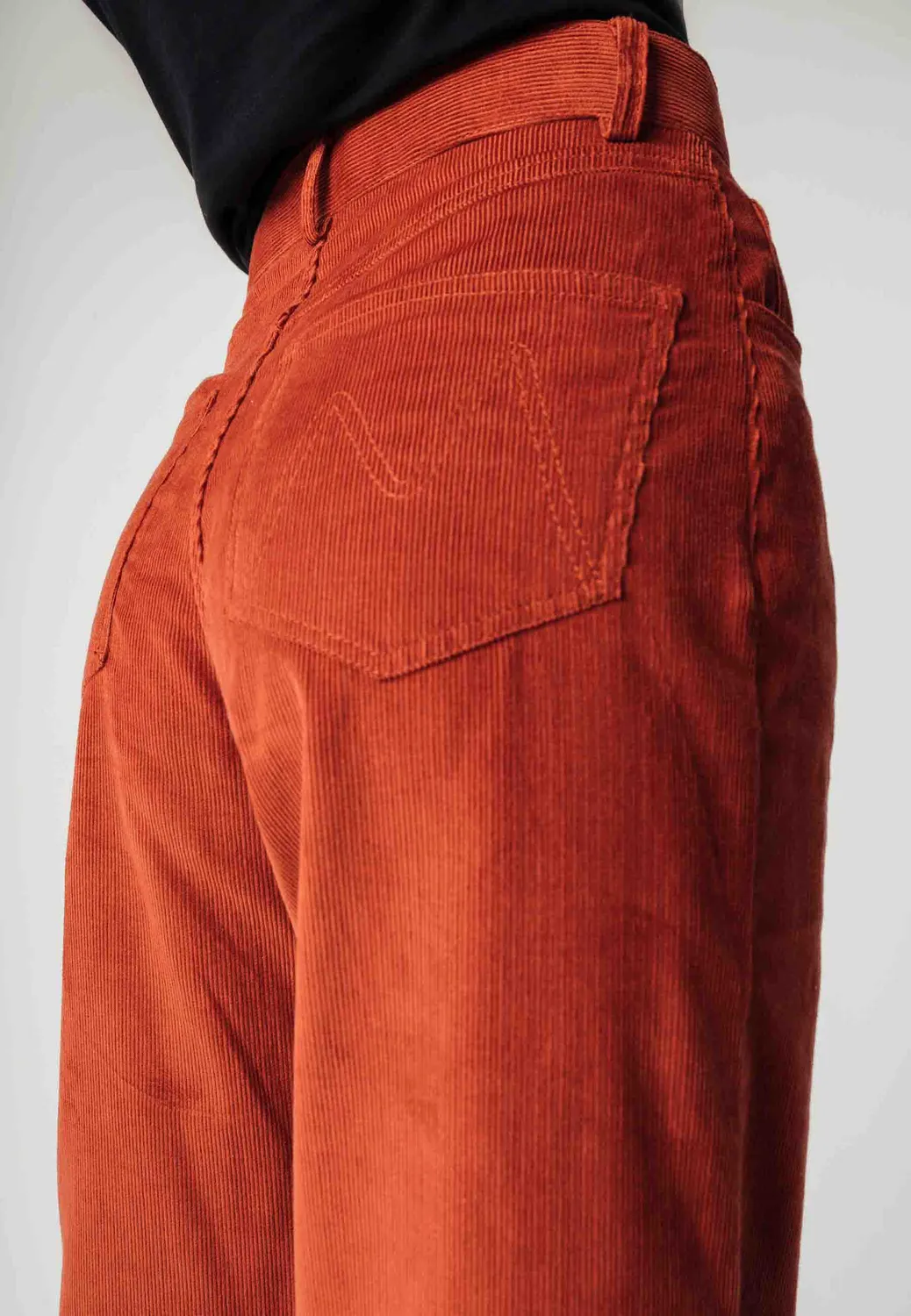 MELA OORJA Cord Hose hoher Bund weites Bein