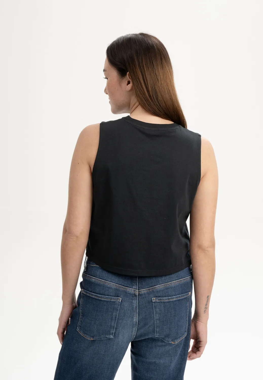 MELA Rushi Cropped Tanktop Bio-Baumwolle blau