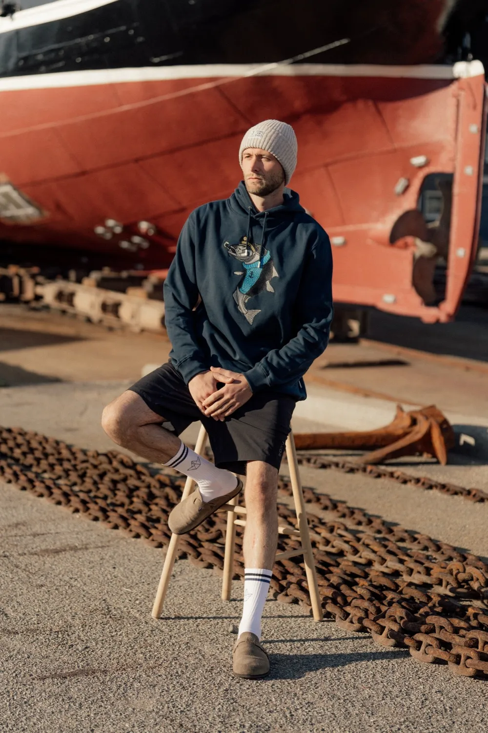 LAKOR Haddock Hoodie Blueberry Bio-Baumwolle